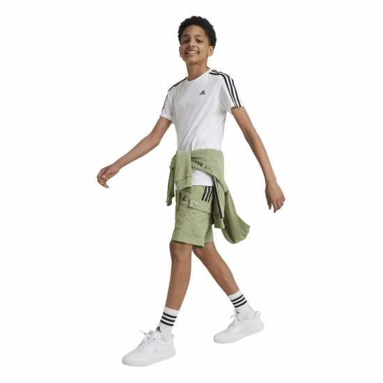 Adidas Unisex Kids Jersey Jogger Shorts Зелено/Черно 