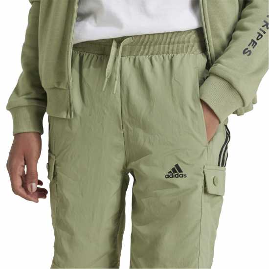 Adidas Unisex Kids Jersey Jogger Shorts Зелено/Черно 