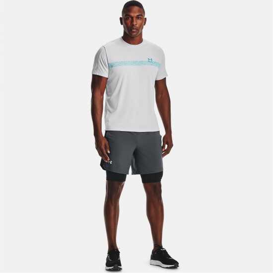 Under Armour Launch SW 7'' 2N1 Short Mens Черно сиво Мъжки къси панталони