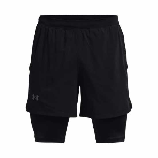 Under Armour Armour UA Launch 2-in-1 7 Shorts Men's Черно Under Armour Armour UA Launch 2-in-1 7 Shorts Men's Черно