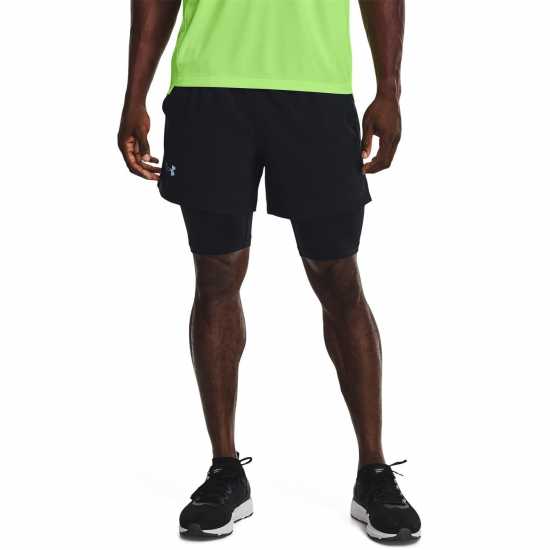 Under Armour Armour UA Launch 2-in-1 7 Shorts Men's Черно Under Armour Armour UA Launch 2-in-1 7 Shorts Men's Черно