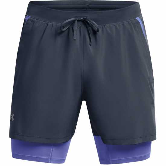 Under Armour Launch SW 7'' 2N1 Short Mens Сиво ливане Мъжки къси панталони