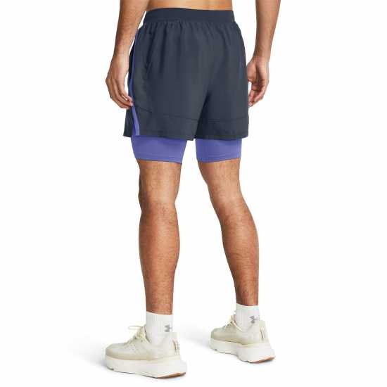 Under Armour Launch SW 7'' 2N1 Short Mens Сиво ливане Мъжки къси панталони
