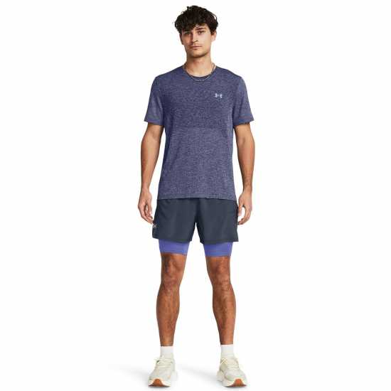 Under Armour Launch SW 7'' 2N1 Short Mens Сиво ливане Мъжки къси панталони