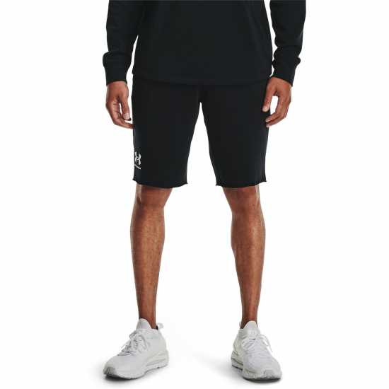 Under Armour Мъжки Шорти Rival Terry Shorts Mens Черно/ОниксБял Мъжки къси панталони