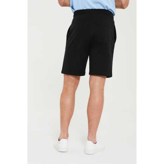 Us Polo Assn Fleece Shorts Black Мъжко облекло за едри хора