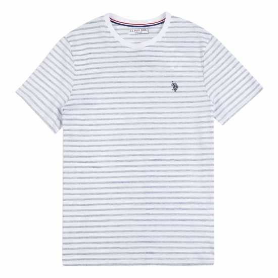 Us Polo Assn Мъжка Риза Reverse Stripe T-Shirt Mens Navy Blazer Мъжко облекло за едри хора