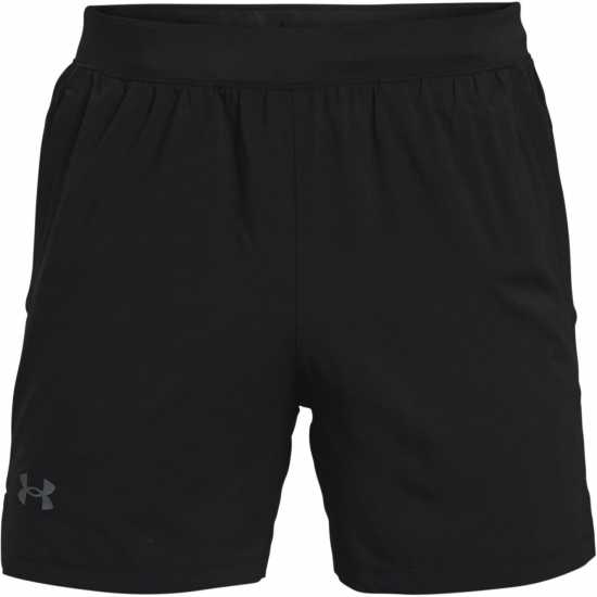 Under Armour Armour UA Launch Unlined 5 Shorts Men's Черно/Отражаващо Under Armour Armour UA Launch Unlined 5 Shorts Men's Черно/Отражаващо