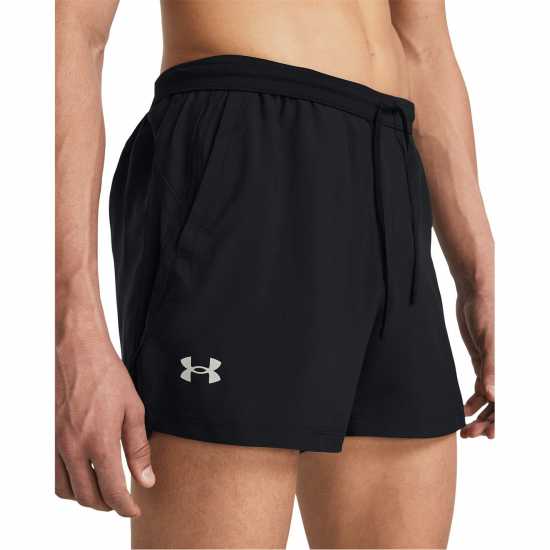 Under Armour Armour UA Launch Unlined 5 Shorts Men's Черно/Отражаващо Under Armour Armour UA Launch Unlined 5 Shorts Men's Черно/Отражаващо