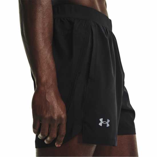 Under Armour Armour UA Launch Unlined 5 Shorts Men's Черно/Отражаващо Under Armour Armour UA Launch Unlined 5 Shorts Men's Черно/Отражаващо