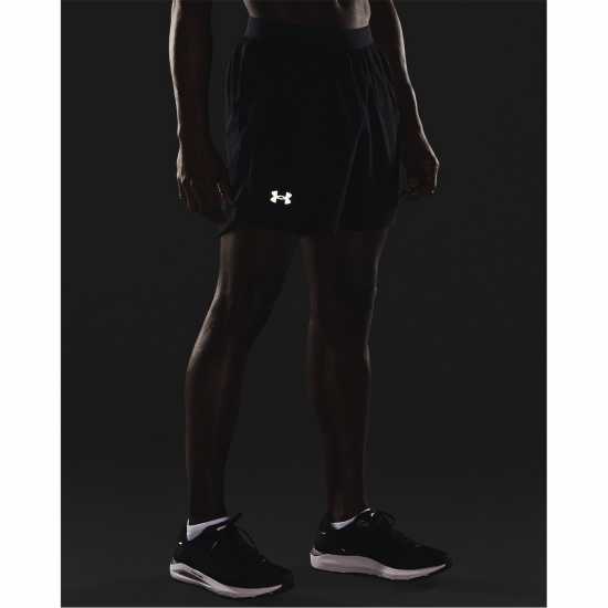 Under Armour Armour UA Launch Unlined 5 Shorts Men's Черно/Отражаващо Under Armour Armour UA Launch Unlined 5 Shorts Men's Черно/Отражаващо