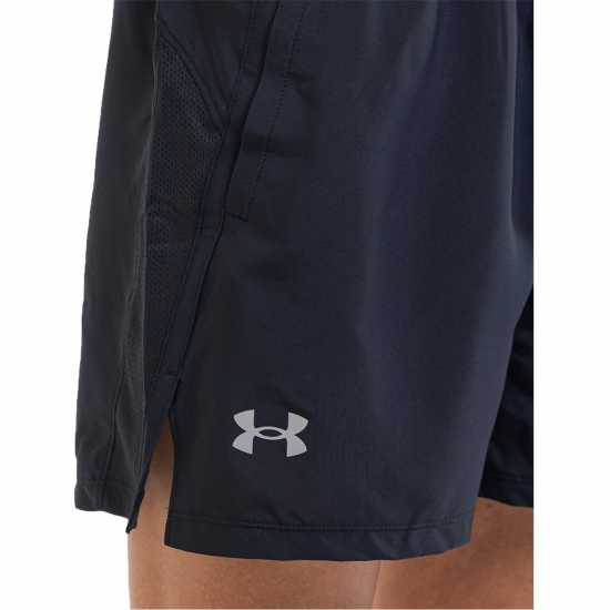 Under Armour Armour UA Launch Unlined 5 Shorts Men's Черно/Отражаващо Under Armour Armour UA Launch Unlined 5 Shorts Men's Черно/Отражаващо