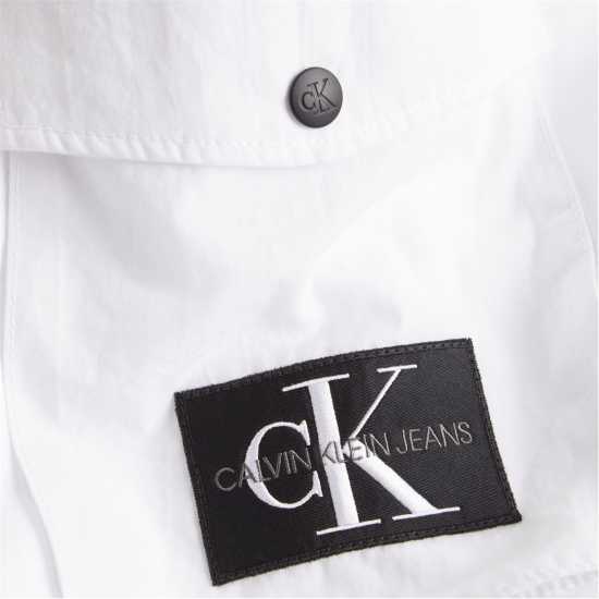 Calvin Klein Jeans Monologo Badge Hawk Short Bright Wht YAF Мъжки къси панталони