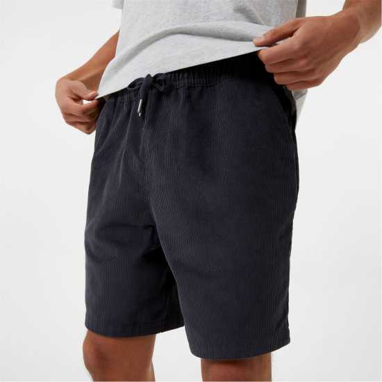 Jack Wills Cord Shorts Midnight Grey Мъжко облекло за едри хора