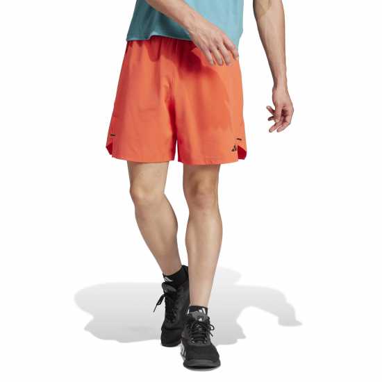 Adidas Мъжки Шорти Workout Knurling Shorts Mens Red/Black Мъжко облекло за едри хора