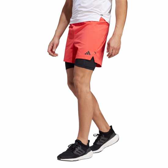 Adidas Мъжки Шорти Power Workout Two-In-One Shorts Mens  Мъжко облекло за едри хора