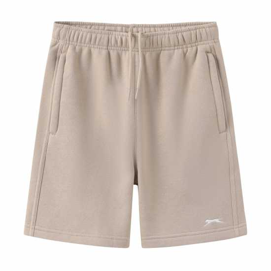 Детски къси панталони Slazenger Fleece Short Junior Stone Slazenger Fleece Short Junior Stone Детски къси панталони