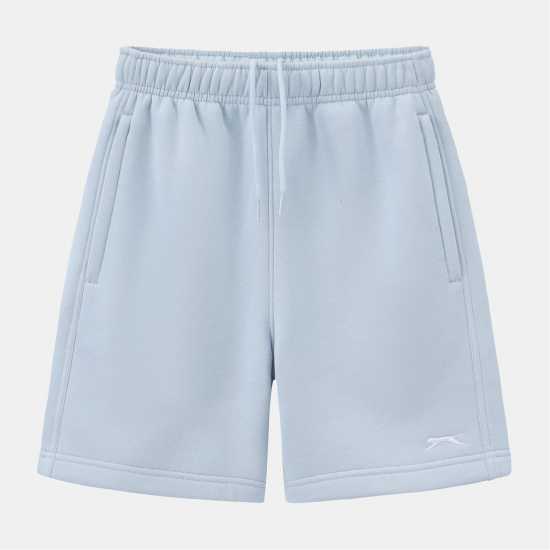 Slazenger Kids' Fleece Jogger Shorts Light Blue 