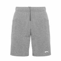 Slazenger Мъжки Шорти Жарсе Jersey Shorts Mens Grey Marl Мъжки къси панталони