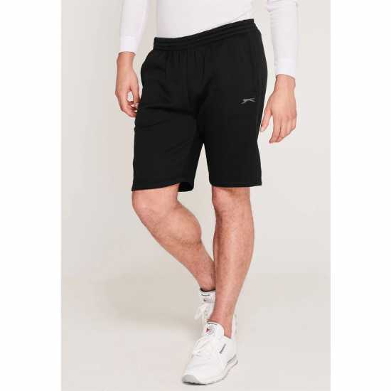 Slazenger Мъжки Шорти Полар Fleece Shorts Mens Black Мъжко облекло за едри хора