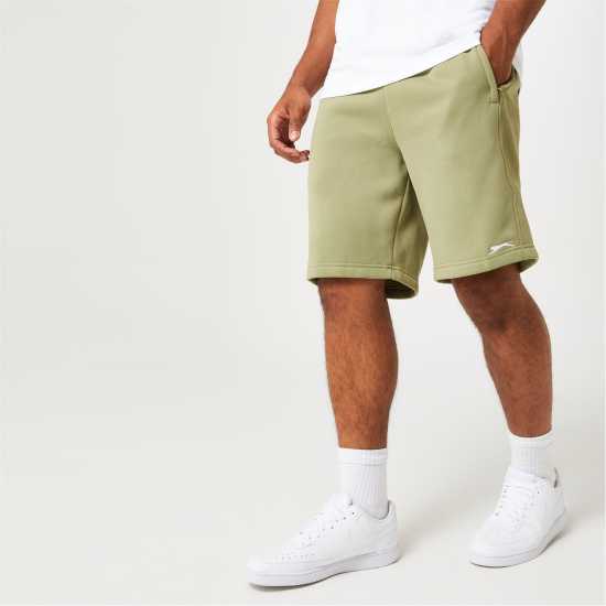 Slazenger Мъжки Шорти Полар Fleece Shorts Mens Sage/Oil Green Мъжко облекло за едри хора