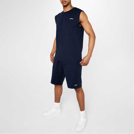 Slazenger Мъжки Шорти Полар Fleece Shorts Mens Морска синьо Мъжки къси панталони