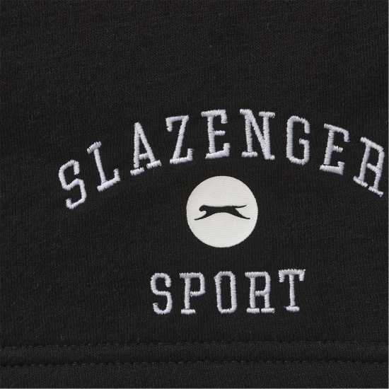 Slazenger Fleece Large Logo Short Mens Черно Мъжки къси панталони