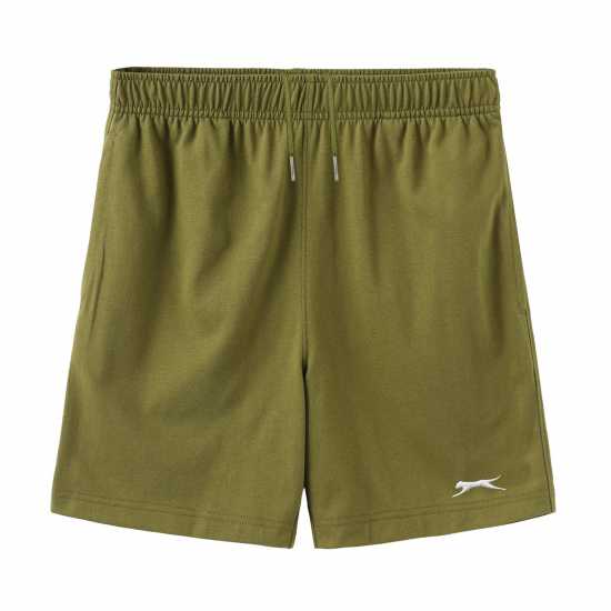 Slazenger Детски Шорти Jersey Shorts Junior Хаки Детски къси панталони