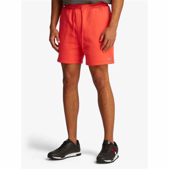 Tommy Jeans Men's Fleece Jogger Shorts Ярко червен 
