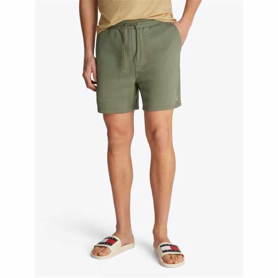 Tommy Jeans Men's Fleece Jogger Shorts Аруба Зелено 