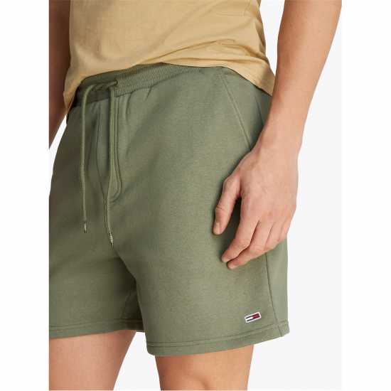 Tommy Jeans Men's Fleece Jogger Shorts Аруба Зелено 