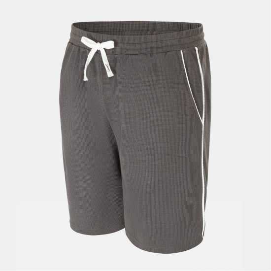 Fabric Мъжки Шорти Waffle Shorts Mens Dark Grey 