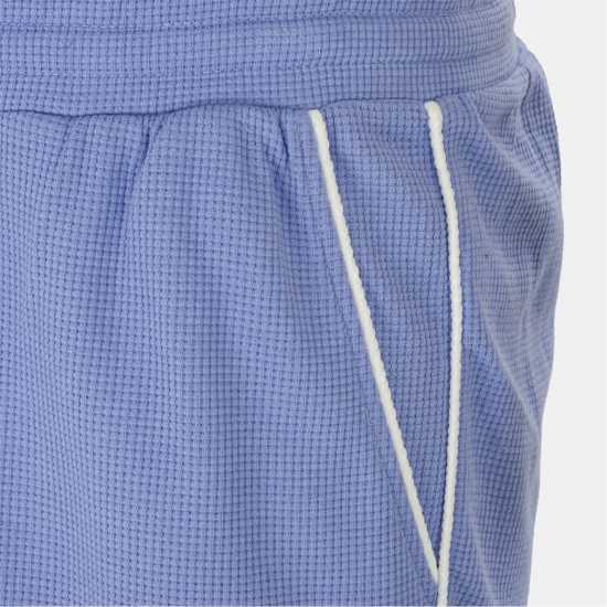 Fabric Waffle Shorts Mens Light Blue 