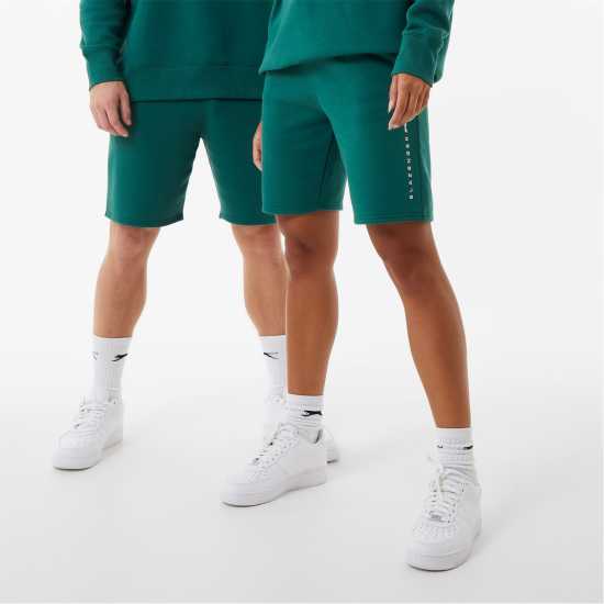 Slazenger Ft. Aitch Fleece Shorts Forest Green Мъжко облекло за едри хора
