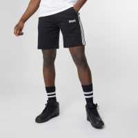 Lonsdale Stripe Shorts Black Мъжко облекло за едри хора