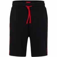 Hugo Boss Мъжки Шорти Hugo Sporty Logo Shorts Mens Черно Мъжки къси панталони
