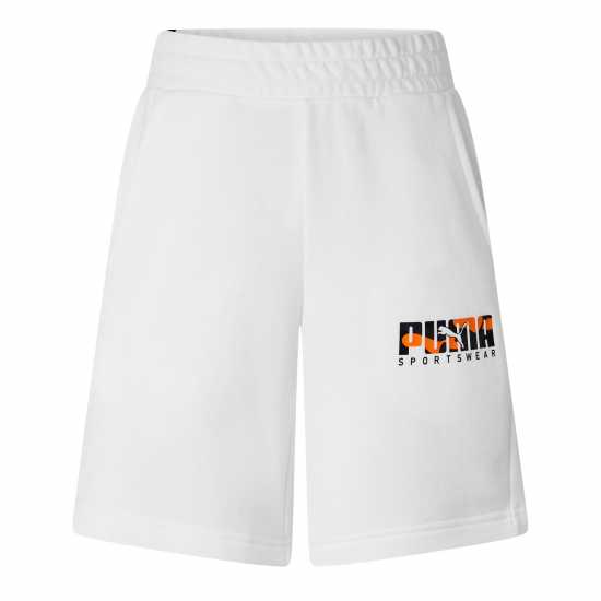 Puma Key Camo Grapghic Sweat Short 8 Jogger Mens Пума Бяло Мъжки къси панталони