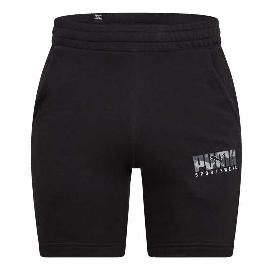 Puma Key Camo Grapghic Sweat Short 8 Jogger Mens Черно Пума Мъжки къси панталони