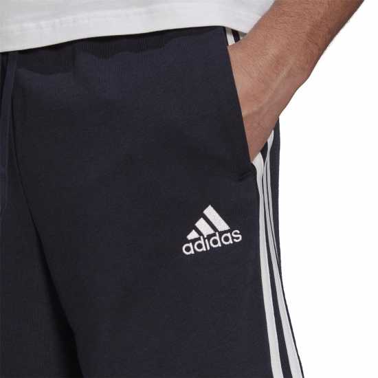 Adidas Мъжки Шорти Полар Essentials 3 Stripe Fleece Shorts Mens Navy/White Мъжко облекло за едри хора