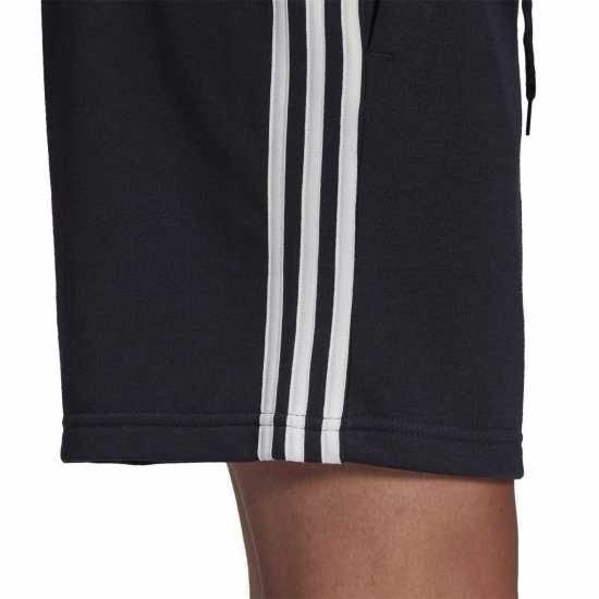 Adidas Мъжки Шорти Полар Essentials 3 Stripe Fleece Shorts Mens Морско синьо/Бяло Мъжки къси панталони