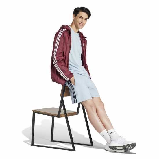 Adidas Мъжки Шорти Полар Essentials 3 Stripe Fleece Shorts Mens Чудесно синьо Мъжки къси панталони