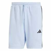 Adidas Мъжки Шорти Полар Essentials 3 Stripe Fleece Shorts Mens Glow Blue 