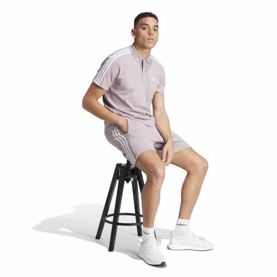 Adidas Мъжки Шорти Полар Essentials 3 Stripe Fleece Shorts Mens Предишно Фиг Мъжки къси панталони