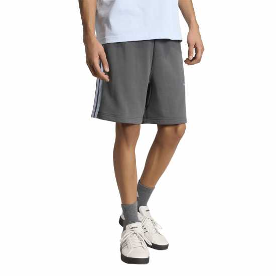 Adidas Мъжки Шорти Полар Essentials 3 Stripe Fleece Shorts Mens  