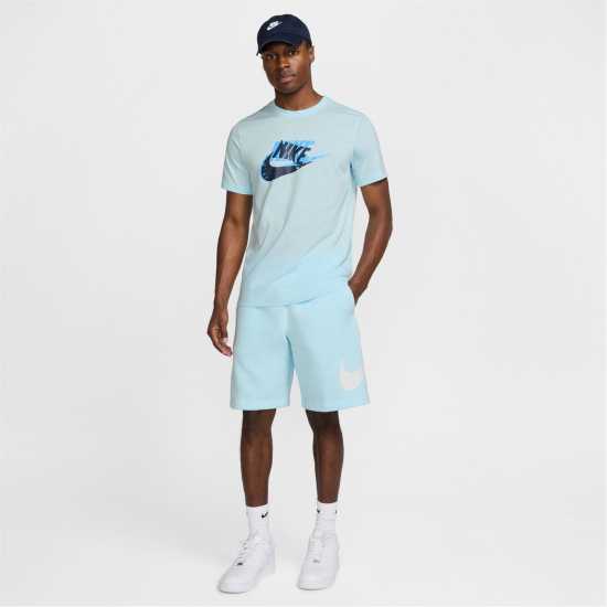 Nike Sportswear Club Men's Graphic Shorts Глакиер Син Мъжки къси панталони