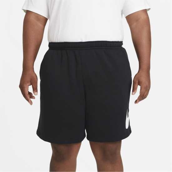 Nike Sportswear Club Men's Graphic Shorts Черно/Бяло 