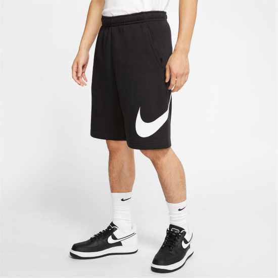 Nike Sportswear Club Men's Graphic Shorts Черно/Бяло 