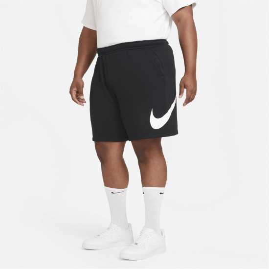 Nike Sportswear Club Men's Graphic Shorts Черно/Бяло 