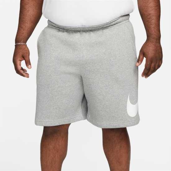 Nike Sportswear Club Men's Graphic Shorts Тъмно сиво/бяло Мъжки къси панталони