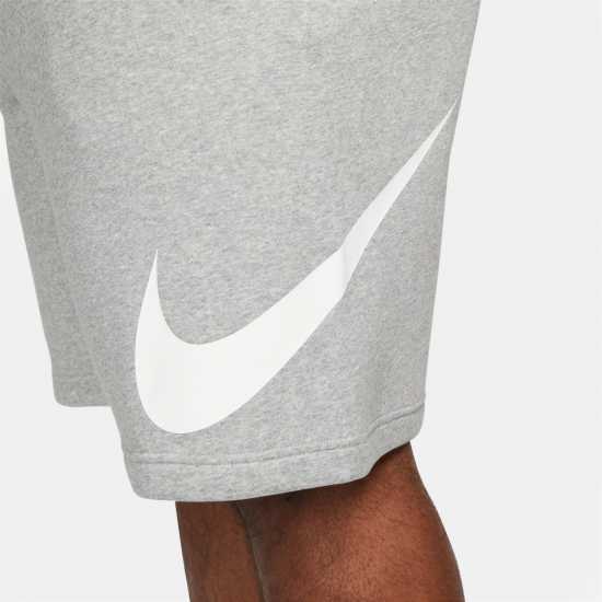 Nike Sportswear Club Men's Graphic Shorts Тъмно сиво/бяло Мъжки къси панталони